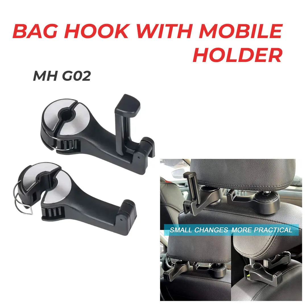 Bag Hook with Car Mobile Holder