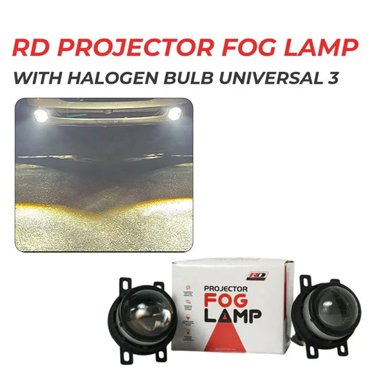 RD Projector Fog Lamp With Halogen Bulb Universal 3