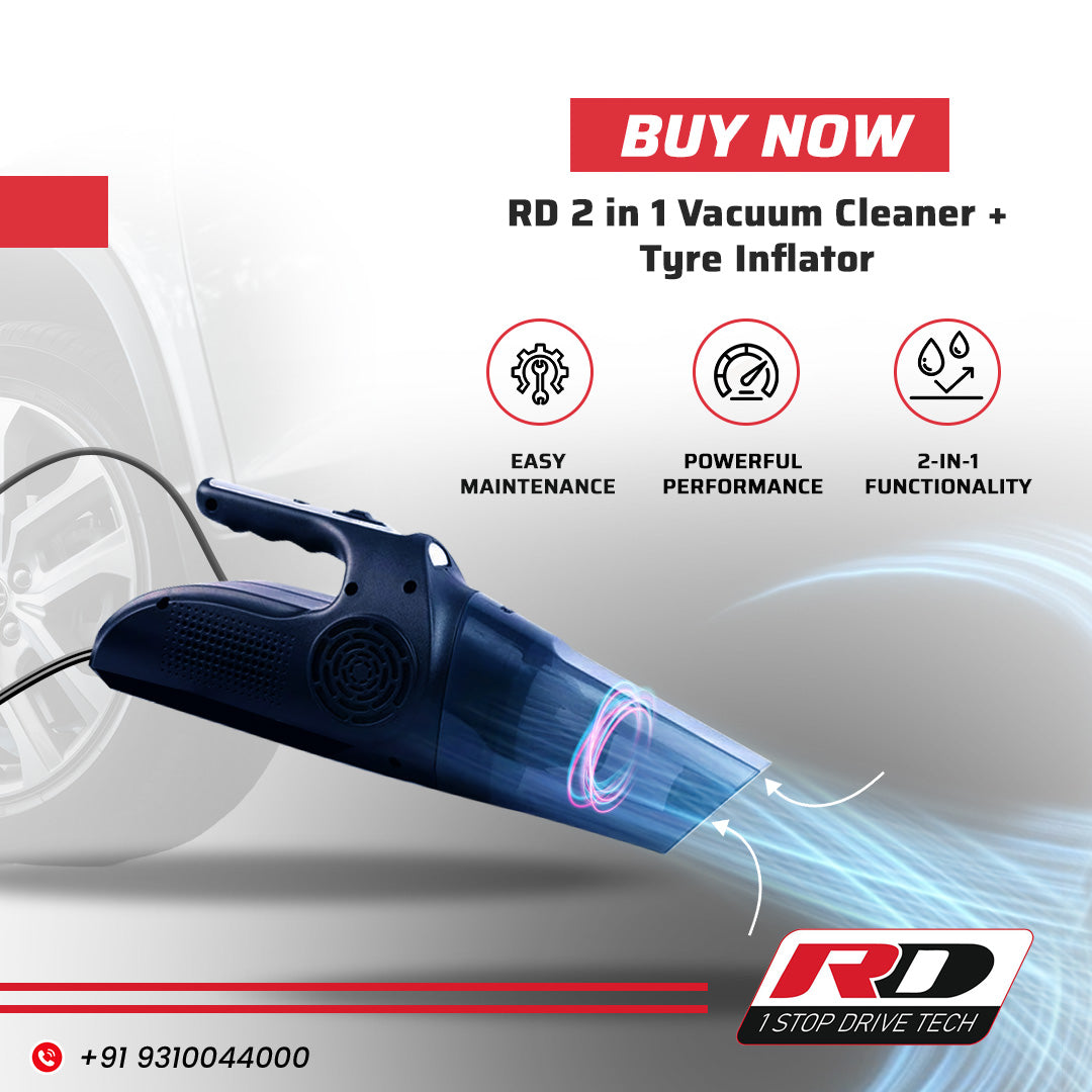 Rd 2 in 1 vacuum cleaner tyre inflator