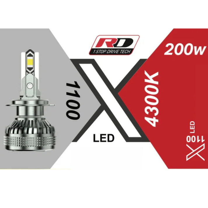 RD X-Series 200W LED – 4300K, 11000 Lumens | Premium Car LED – RD Overseas
