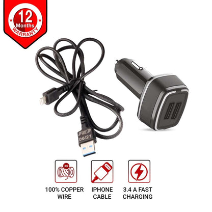 CAR CHARGER MC-12 WITH I PHONE CABLE