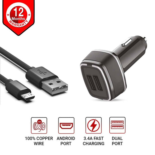 Car Charger Mc-12 with Android Cable MOBILE CHARGER RD Overseas 