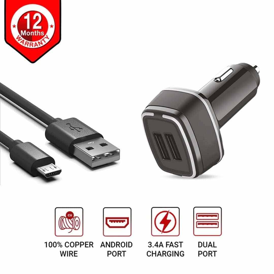 Car Charger Mc-12 with Android Cable - RD Overseas