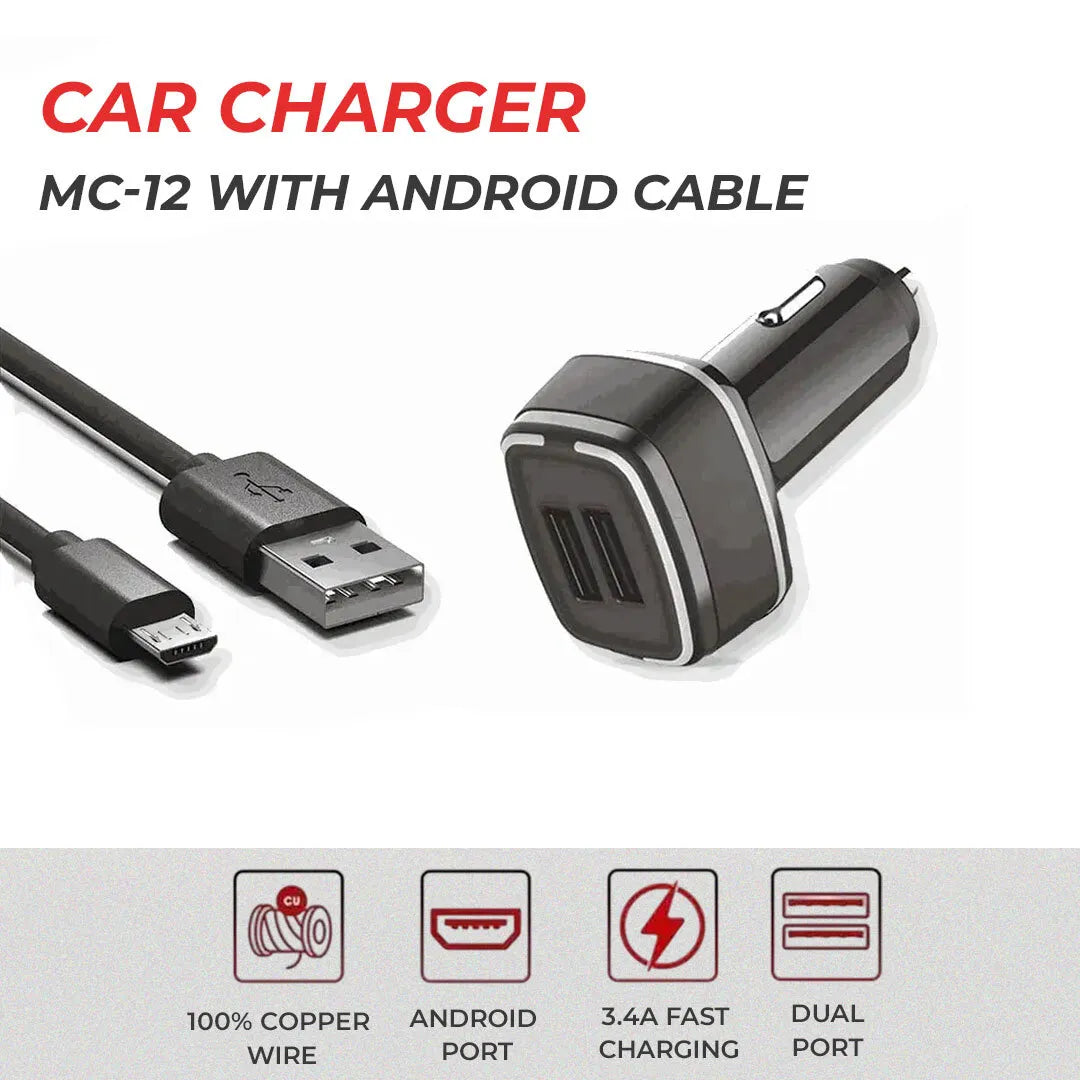 Android Wire Charger Car Charger Mc-12 With Android Cable