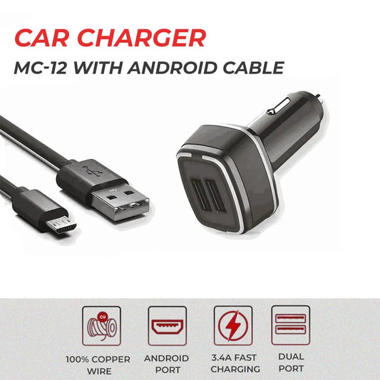 Car Charger Mc-12 with Android Cable