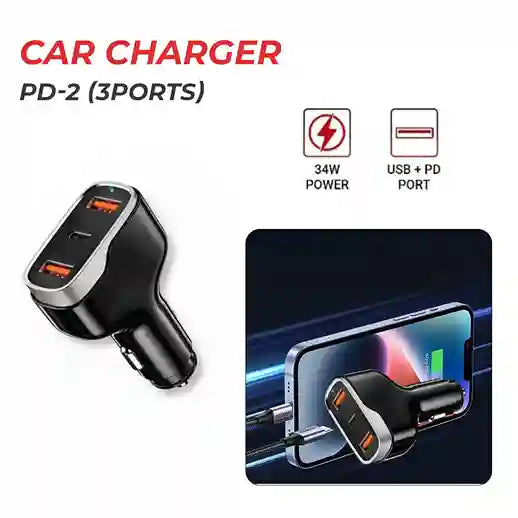 Car Charger Pd-2 (3ports)