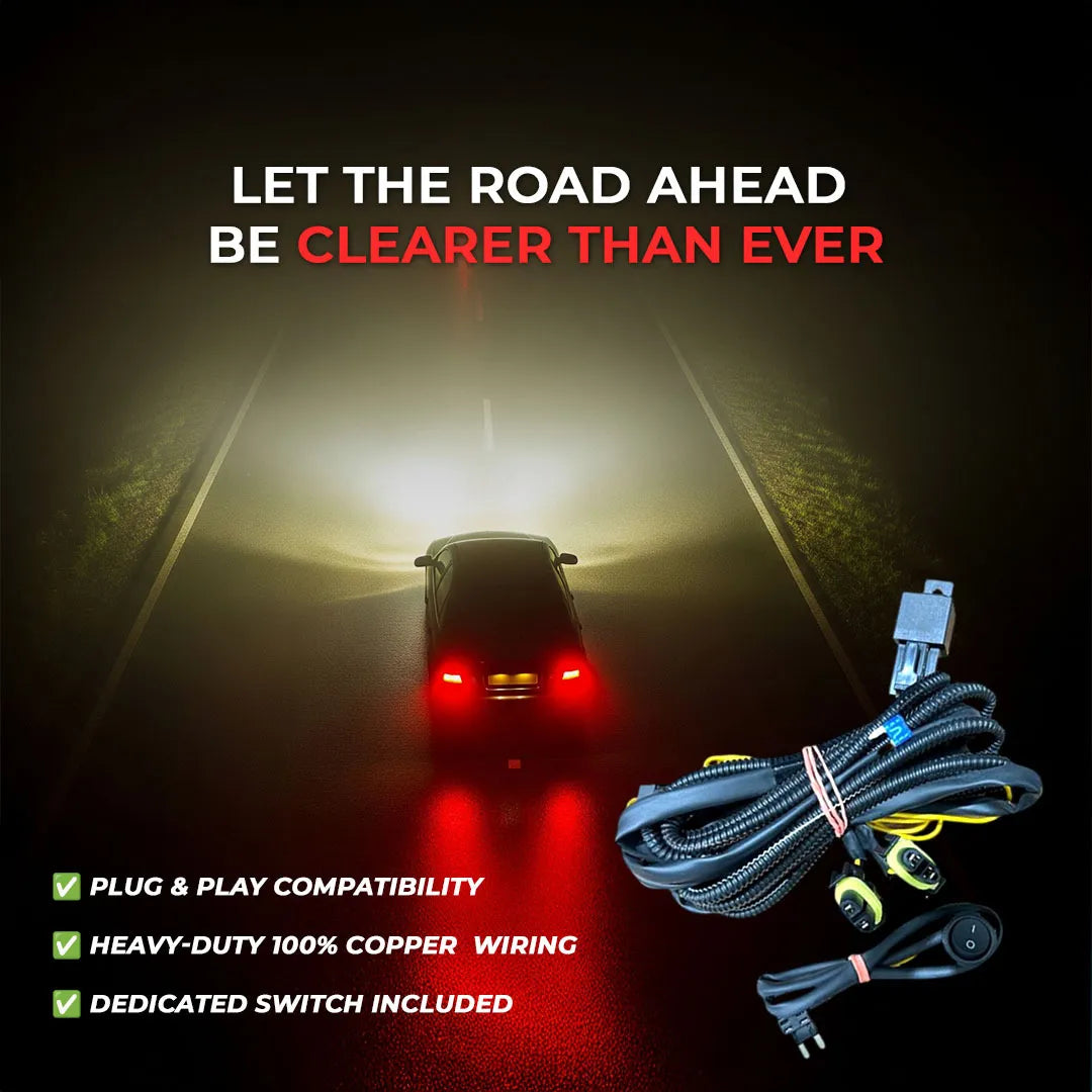 Fog Lamp Wiring Kit with Switch for TATA Cars
